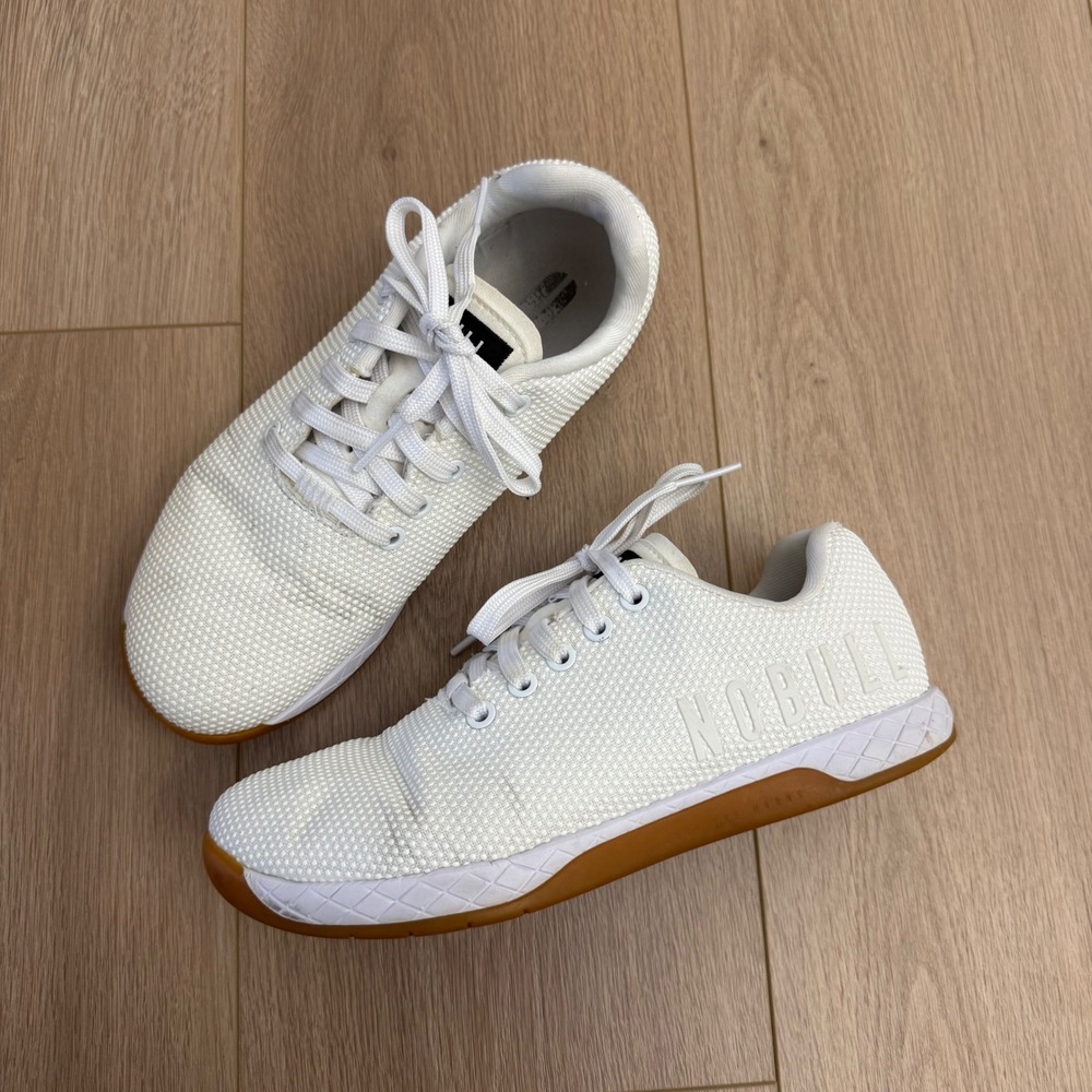 HH NOBULL White SuperFabric Trainer Sneakers Gum Sole Cross‎ Training Shoes